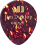 DUNLOP Pack 12 Púas Genuine Celluloid Teardrop Shell - Heavy