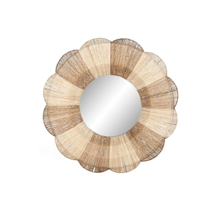 Miroir mural Home ESPRIT Marron Naturel Boho 87 X 8 X 87 CM Miroir mural Home ESPRIT Marron Naturel Boho 87 X 8 X 87 CM