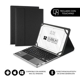 Subblim Keytab Pro – Coque et Clavier Bluetooth avec Touchpad pour Tablette 9.6 à 10.8 pouces