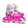 Barbie CB200302 Roller en ligne ajustable pour enfants taille 30-33 avec frein arrière, roues PVC et système de fermeture rapide
