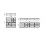 Emuca Kit de 10 seaux organisateurs Cube pour tiroirs, Plastique, Transparent