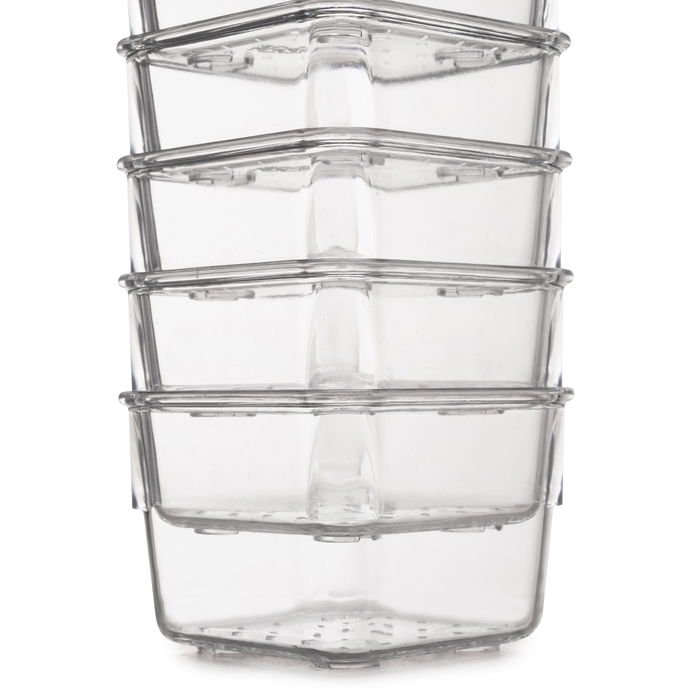 Emuca Kit de 10 seaux organisateurs Cube pour tiroirs, Plastique, Transparent