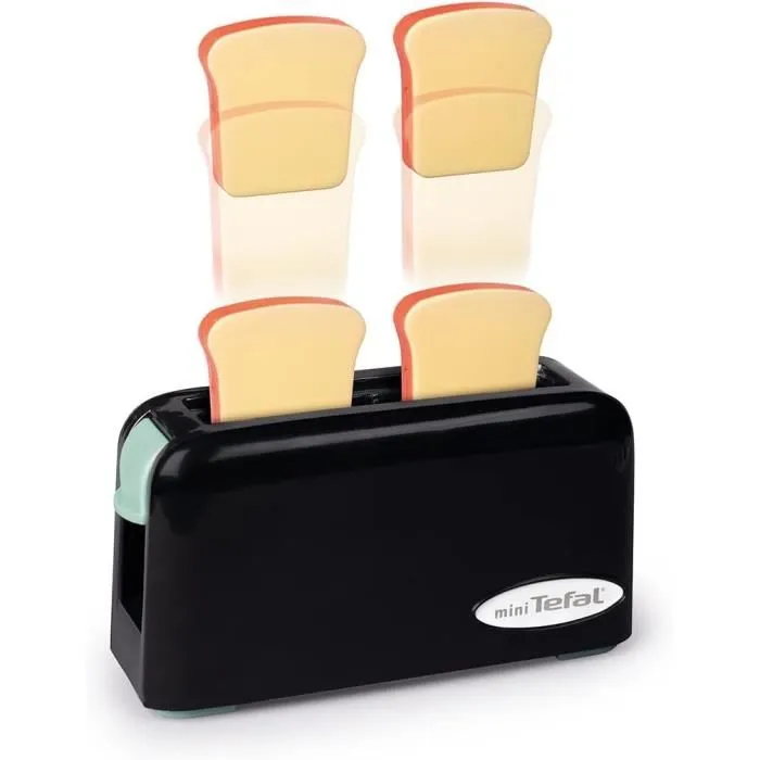 Smoby Set Petit Déjeuner Tefal - Grille-pain, Cafetière Express et Tasses avec Cuillères, Jouet Cuisine Enfant Dès 3 Ans