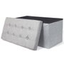 Home Deco Factory Pouf et Banc Pliable Gris Clair