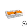 Wago Connecteur rapide avec levier 5 voies, 0,14-4 mm², 10 unités