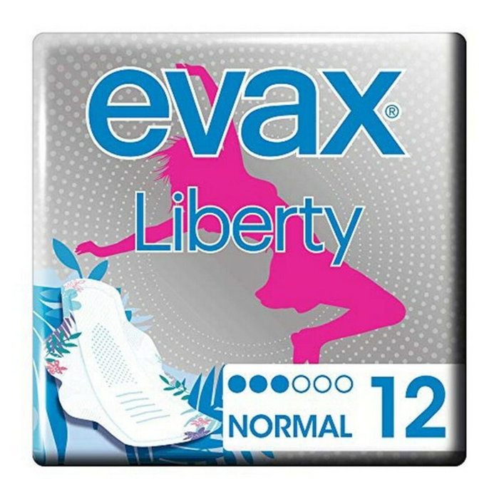Evax Liberty Serviettes Hygiéniques Normales avec Ailes, 12 unités Evax Liberty Serviettes Hygiéniques Normales avec Ailes, 12 unités