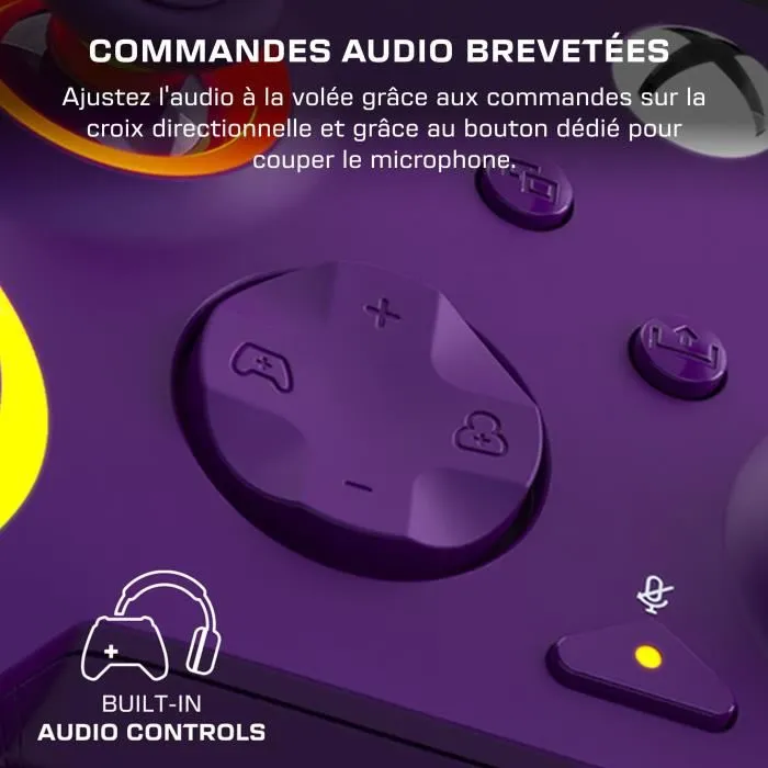 Turtle Beach Afterglow Wave - Manette de jeu RGB filaire pour Xbox Series X|S, Xbox One et PC - Gâchettes à impulsion ajustables - Violet Turtle Beach Afterglow Wave - Manette de jeu RGB filaire pour Xbox Series X|S, Xbox One et PC - Gâchettes à impulsion ajustables - Violet