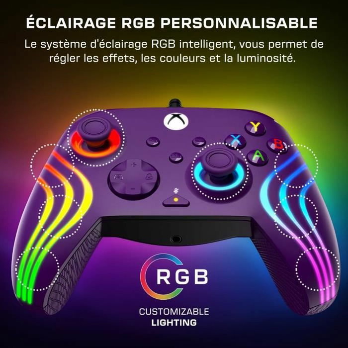 Turtle Beach Afterglow Wave - Manette de jeu RGB Filaire - Violet
