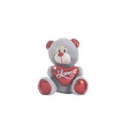 Creaciones Lloris Peluche Nounours Ours en Peluche avec Cœur 16 cm - Doux Polyester - Jouet Enfant Dès 4 Ans