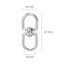 WOLFPACK LINEA PROFESIONAL Anneau pivotant 5/8 60x25 mm