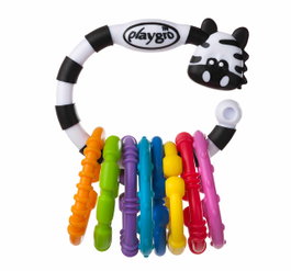 Playgro Cebra 9 Enganches 0184558 – Anneaux de dentition multifonction pour poussette