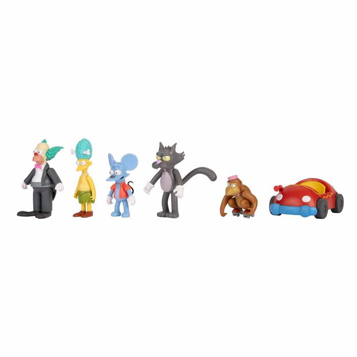 JAKKS PACIFIC - Blister de 6 figurines Les Simpsons de 7 cm - Jeu de collection pour enfants dès 4 ans