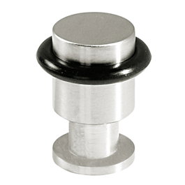 DIDHEYA Butoir de porte MIKENO Ø20 H35 avec anneau en caoutchouc, Inox mat