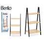 BERILO Étagère d'escalier à 3 niveaux en bambou noir