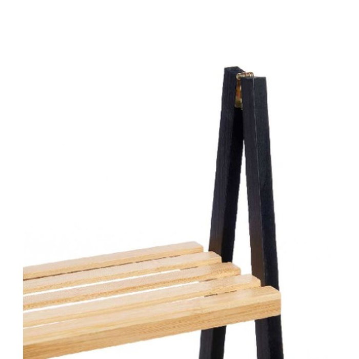 BERILO Étagère d'escalier à 3 niveaux en bambou noir