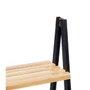 BERILO Étagère d'escalier à 3 niveaux en bambou noir