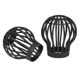 Kinzo Rejille Globale pour Gouttière de Drainage, 12 cm, Pack de 2, Grille de Protection en Plastique pour Feuilles et Débris