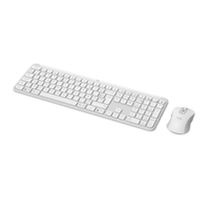 Logitech MK950 Signature Slim - Ensemble Clavier et Souris Sans Fil - Blanc cassé - AZERTY