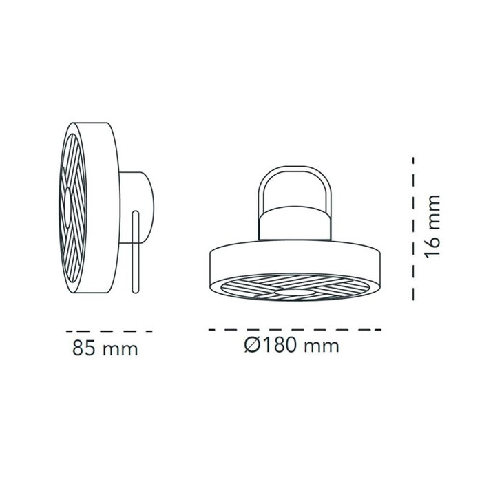 Ventilateur de Bureau CristalRecord Blanc 5 W