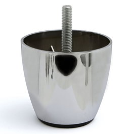 Q&Q Pata Plastico Vaso - Patte de meuble en plastique chromé diamètre 70 mm hauteur 65 mm filetage M8x27 pour sofa