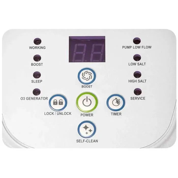 Intex Stérilisateur au sel Krystal Clear QS1200 pour piscine jusqu'à 56.8 m³, système d'oxydation électro-catalytique OEC, traitement anti-algues et bactéries