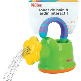 Nuby - Arrosoir de bain pour bébé, jouet aquatique coloré vert, développement motricité fine, à partir de 12 mois