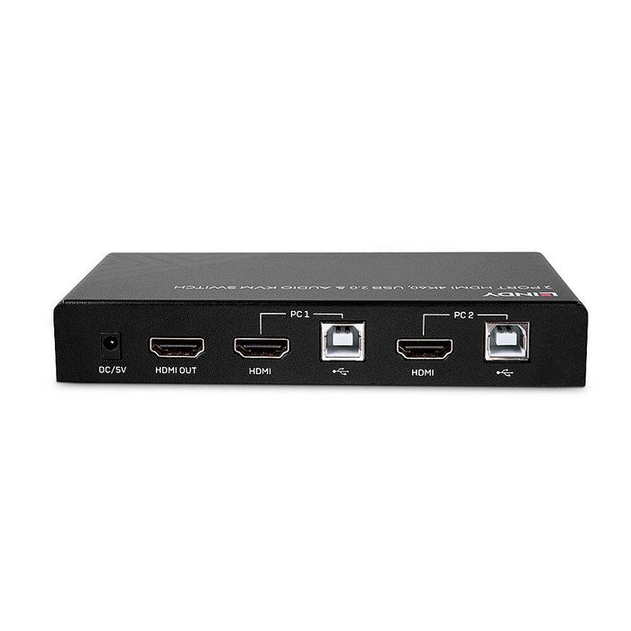 Lindy Switch KVM HDMI 4K60, USB 2.0 & Audio, 2 ports Lindy Switch KVM HDMI 4K60, USB 2.0 & Audio, 2 ports