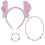 Cerdá - Lot de 3 kits de bijoux fantaisie à motif Stitch, 12.5 x 19.0 x 0.1 cm - Couleur lilas