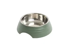 Kruuse Buster Mangeoire en Mélamine Verte avec Bol en Acier Inoxydable 700ml