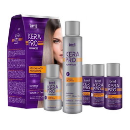 Kativa BMT Kerapro Advanced Kit de Lissage Professionnel - Traitement Lissant en 2 Étapes Sans Formol - Shampoing, Masque, Sérum - Résultats jusqu'à 12 Semaines
