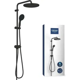 GROHE Colonne de Douche avec Inverseur Manuel Système Vitalio Start 250 et Douchette 110 - Noir Mat - 266802431 - Économie d'Eau