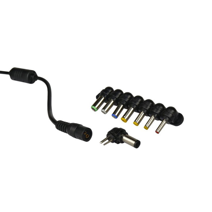 Tacens ANBP100 Adaptateur Chargeur Universel pour Ordinateurs Portables, 8 Pointes, USB 5V, 12-24V Tacens ANBP100 Adaptateur Chargeur Universel pour Ordinateurs Portables, 8 Pointes, USB 5V, 12-24V