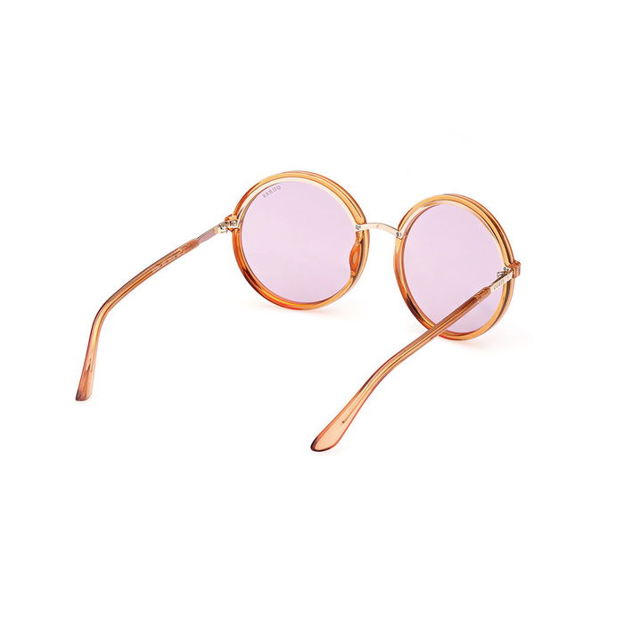 Guess Gafas GU7887 Lunettes de Soleil Femme Rondes Monture Orange Verres Violet