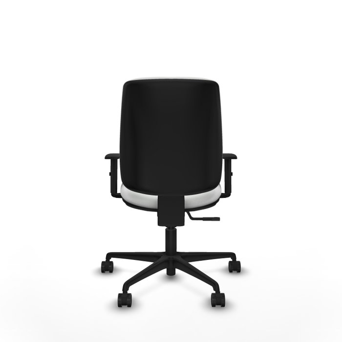 PIQUERAS Y CRESPO Chaise Alares Synchro Tissu Blanc Base Nylon Noir Accoudoir 1D PIQUERAS Y CRESPO Chaise Alares Synchro Tissu Blanc Base Nylon Noir Accoudoir 1D