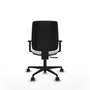 PIQUERAS Y CRESPO Chaise Alares Synchro Tissu Blanc Base Nylon Noir Accoudoir 1D