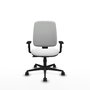 PIQUERAS Y CRESPO Chaise Alares Synchro Tissu Blanc Base Nylon Noir Accoudoir 1D