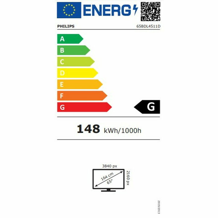 Philips 65BDL4511D/00 Moniteur Videowall 65 pouces 4K Ultra HD