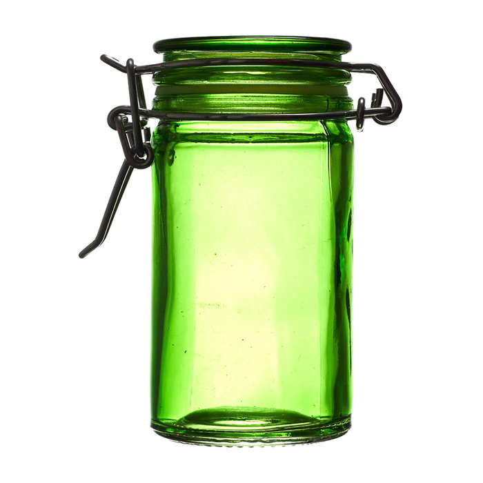 Home Deco Factory Mini bocal en verre coloré avec couvercle 70 ml