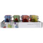 Home Deco Factory Mini bocal en verre coloré avec couvercle 70 ml