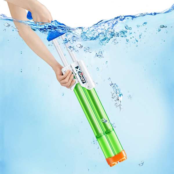 Zuru X-Shot Quad Stream Blaster - Pistolet à eau avec deux réservoirs (13.5x59.6x5.7 cm) - Modèles assortis