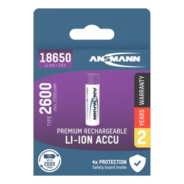 Ansmann Batterie Li-Ion 18650 2600mAh 3,6V 9,36Wh