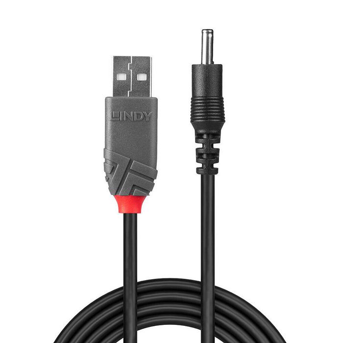 Lindy Câble d'alimentation USB 2.0 type A vers DC 3.5mm/1.35mm pour périphériques externes, 1.5m