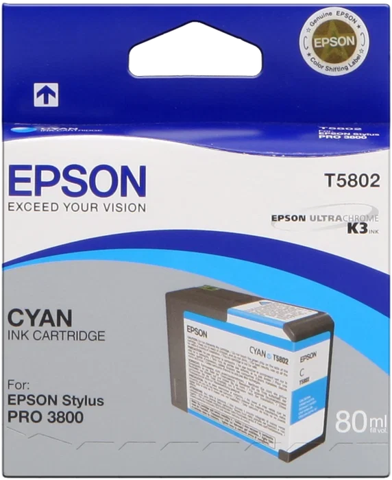 Epson C13T580200 Cartouche d'encre cyan T5802, 80ml Epson C13T580200 Cartouche d'encre cyan T5802, 80ml