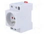 EATON ELECTRIC Prise Schuko de type F pour rail DIN