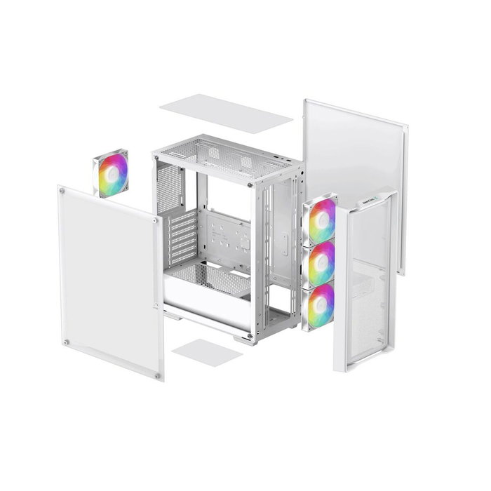 DEEPCOOL R-CC560-WHAMA4-G-2 Boîtier ATX semi-tour Blanc Multicouleur