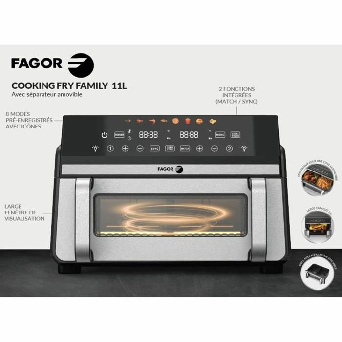 Fagor FG10AF Air Fryer 11L - Friteuse sans huile Double Cuve