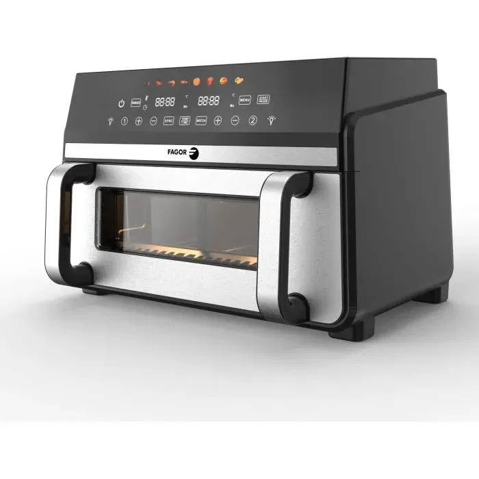 Fagor FG10AF Friteuse à Air Familiale 11 L sans Huile - Double Cuve, 8 Programmes, Écran Digital, 2400 W