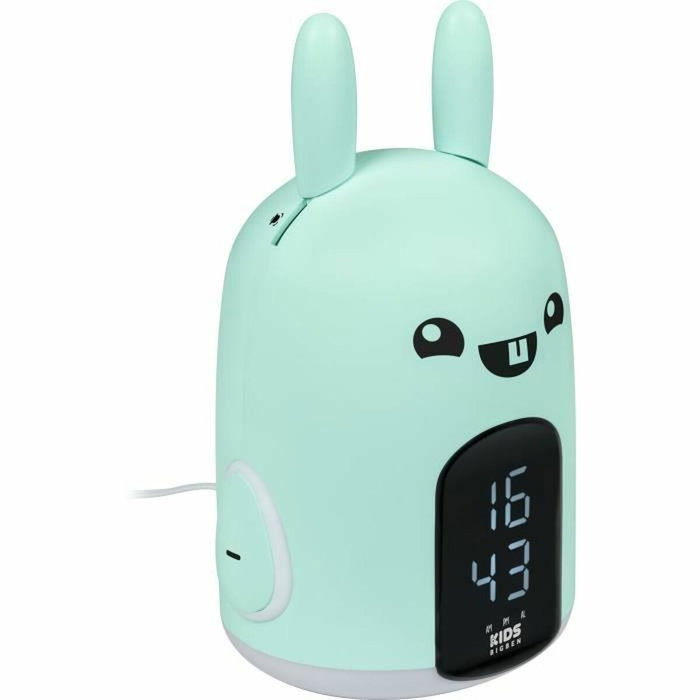 Bigben Interactive Réveil & Veilleuse Baxter le lapin, Vert et blanc Bigben Interactive Réveil & Veilleuse Baxter le lapin, Vert et blanc