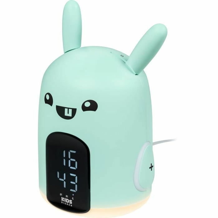 Bigben Interactive Réveil & Veilleuse Baxter le lapin, Vert et blanc Bigben Interactive Réveil & Veilleuse Baxter le lapin, Vert et blanc