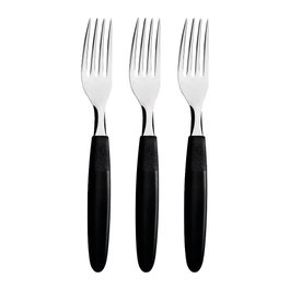 Tramontina Ipanema Fourchettes de table noir 19,1 cm, lot de 3